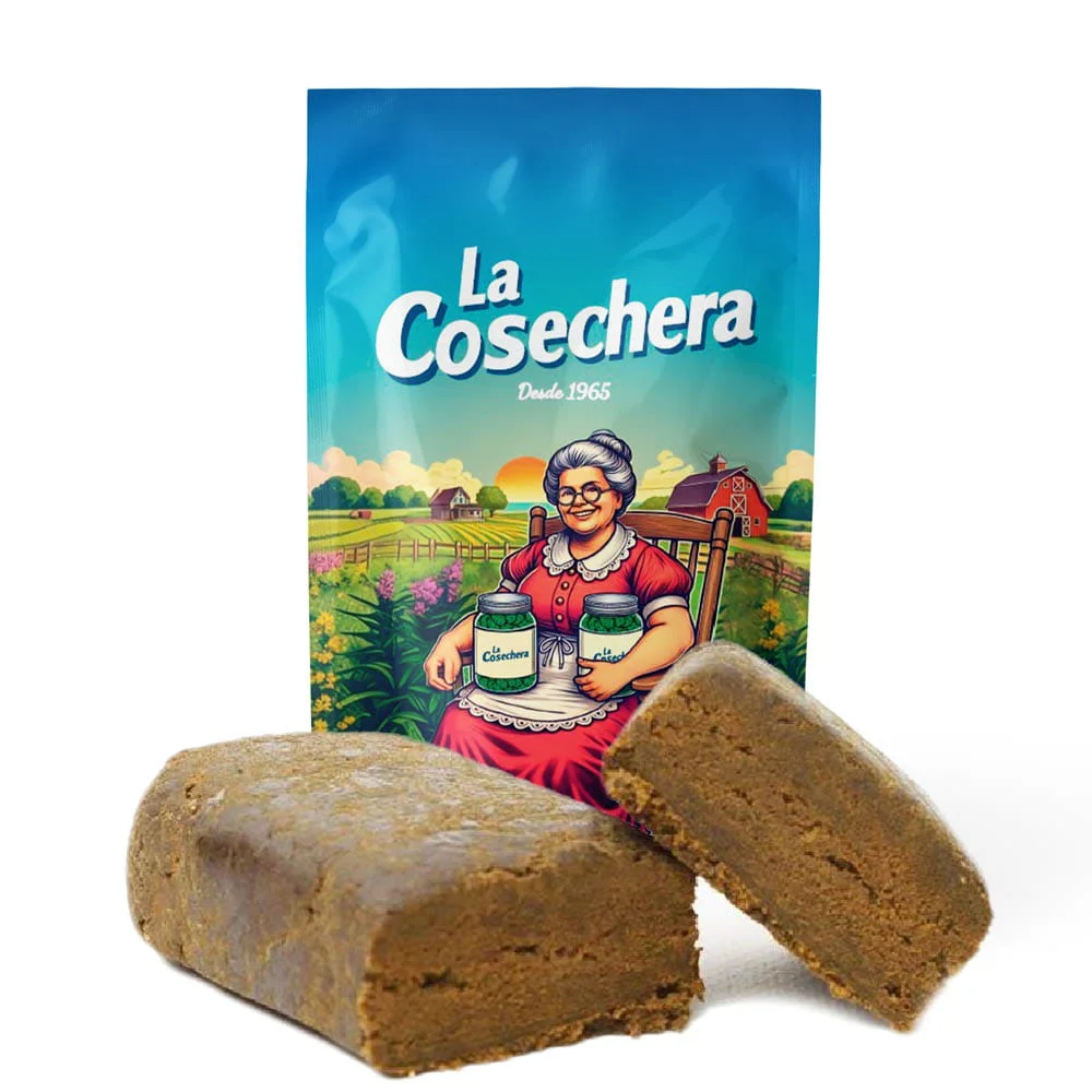 Sweet Candy Hash CBD de La Cosechera con bloque compacto y packaging premium