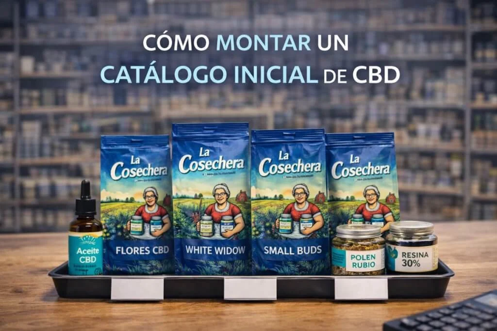 Imagen destacada del catálogo inicial de CBD de La Cosechera con selección premium de productos aromáticos