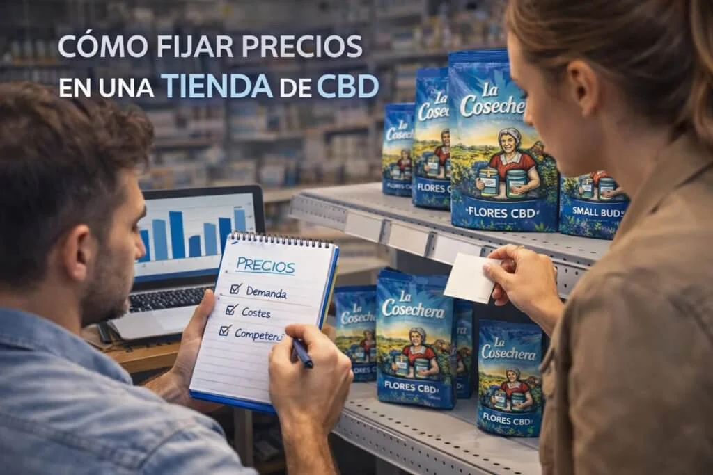 Estrategias para fijar precios en tienda CBD La Cosechera con enfoque en productos aromáticos y decorativos