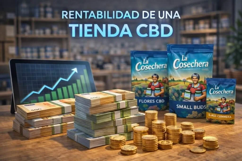 Gráfico ilustrativo sobre la rentabilidad de una tienda de CBD La Cosechera en España