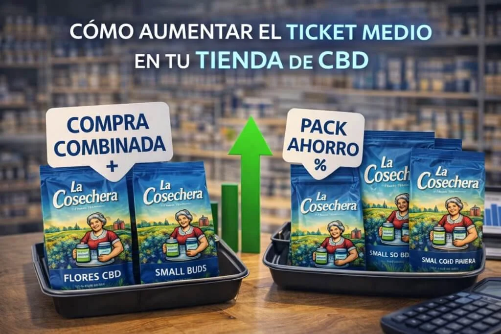 Estrategias para aumentar el ticket medio en tienda CBD La Cosechera con productos premium y variedad selecta