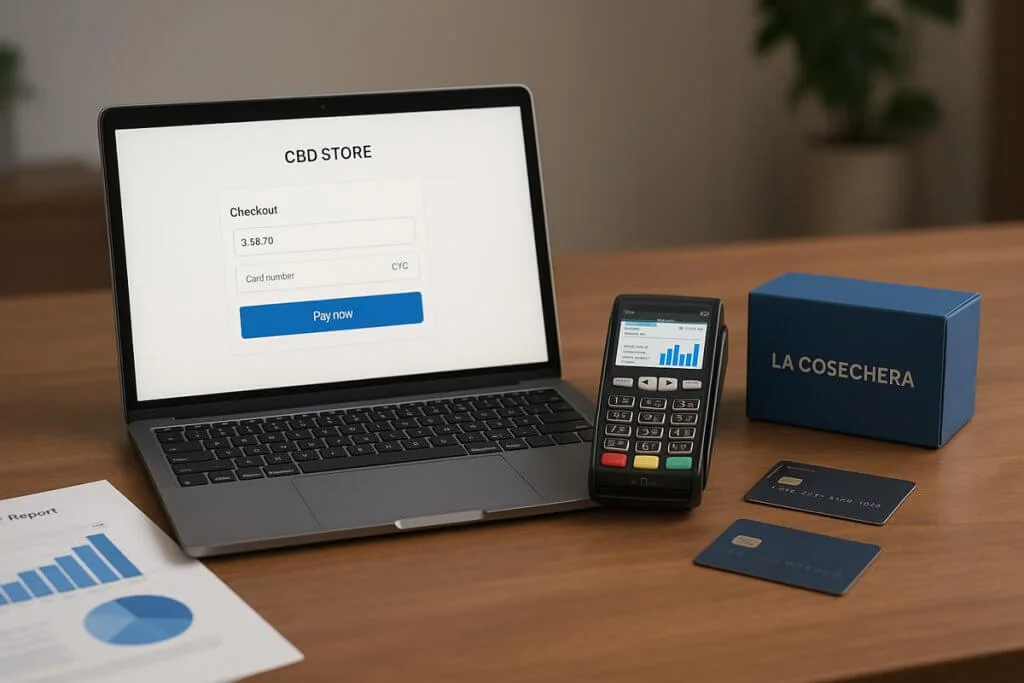Pasarela de pago segura para tienda online de CBD La Cosechera, interfaz moderna y fácil de usar