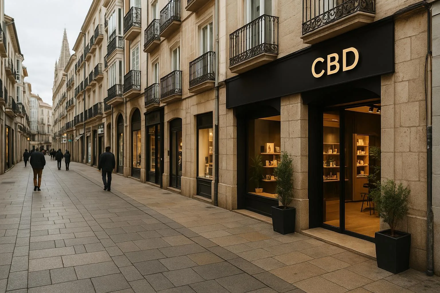 Vista urbana de Burgos para página local de tienda CBD premium
