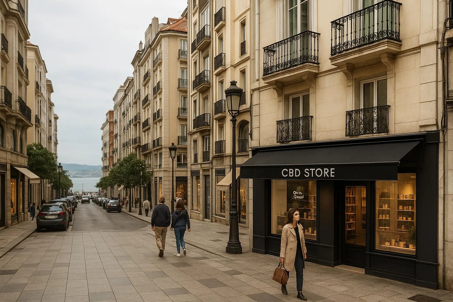 Vista urbana de Santander para página local de tienda CBD premium