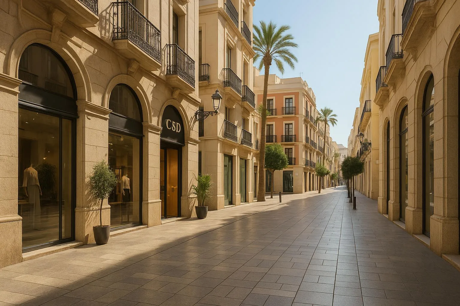 Vista urbana de Almería para página local de tienda CBD premium
