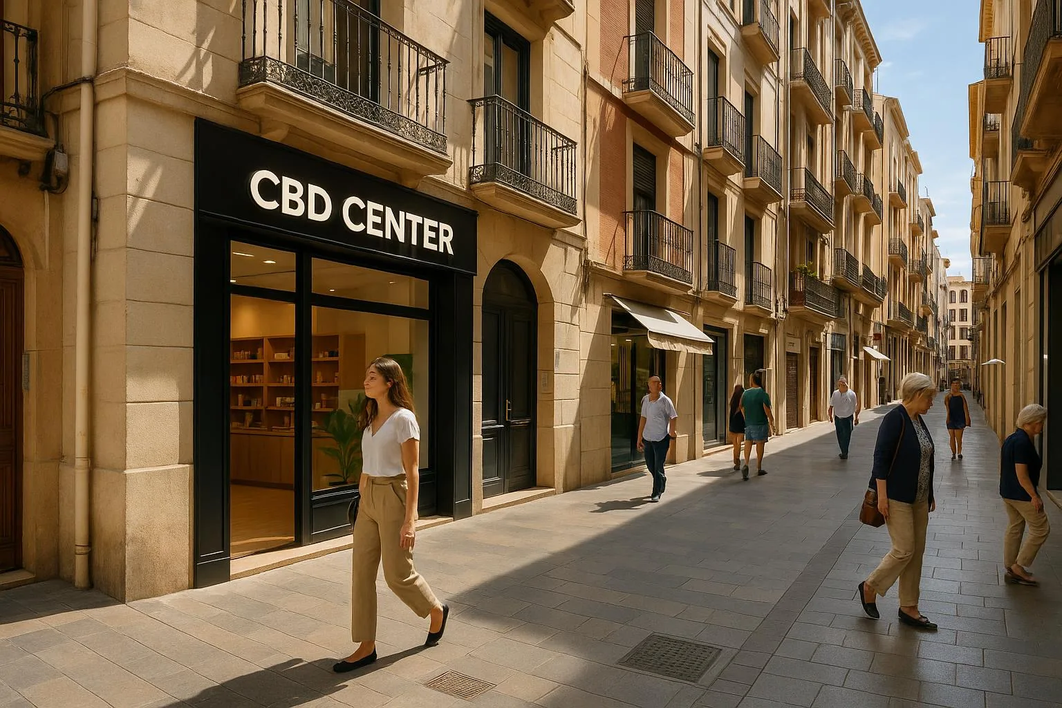 Entorno urbano de Castellón de la Plana para posicionamiento local de tienda CBD y compra profesional