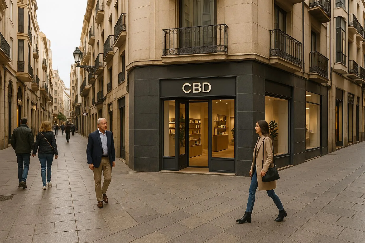 Entorno urbano de Albacete para posicionamiento local de tienda CBD y compra profesional