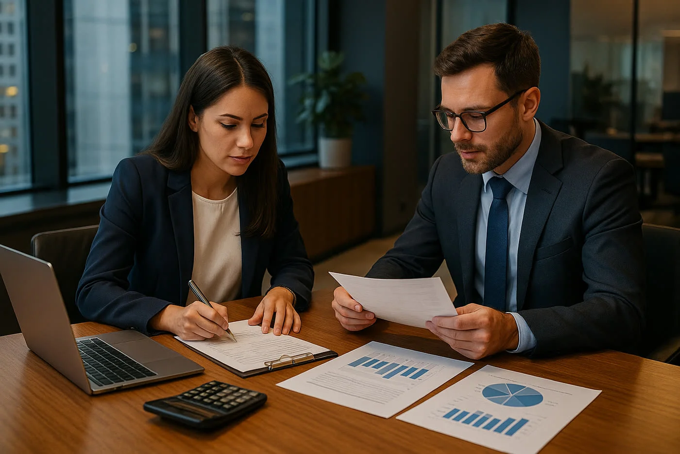 Equipo revisando checklist de auditoría y aceptación de proveedor de CBD en oficina comercial