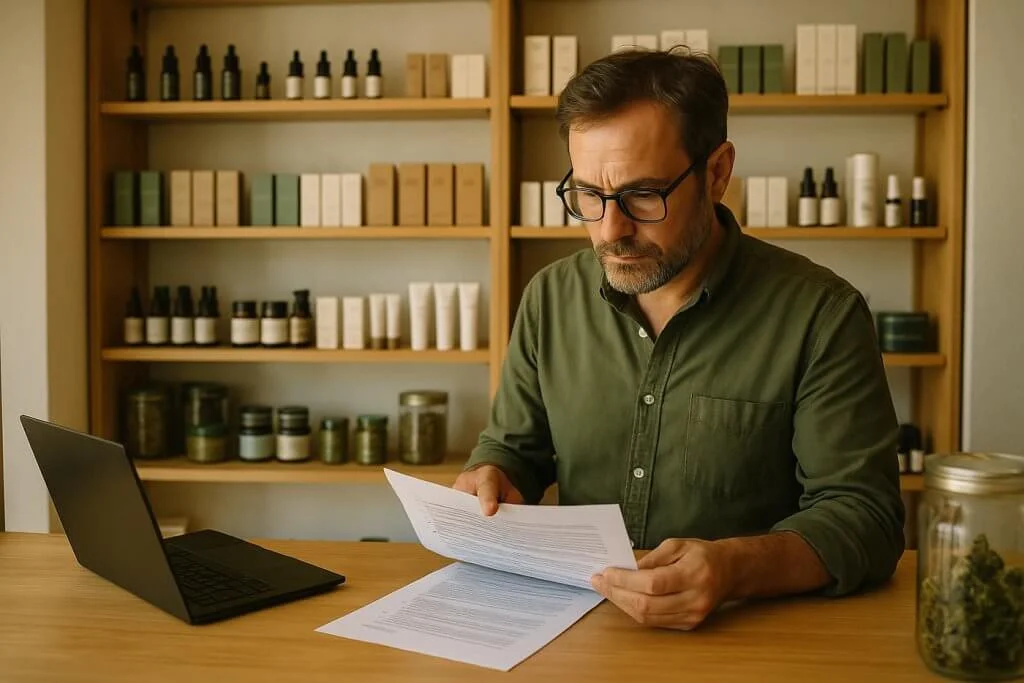 Revisión de normativa CBD en tienda La Cosechera para productos aromáticos y decorativos en España
