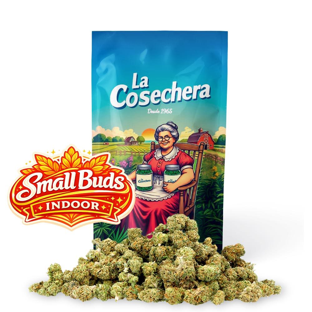 Small buds CBD de La Cosechera con enfoque editorial limpio y acabado cuidado