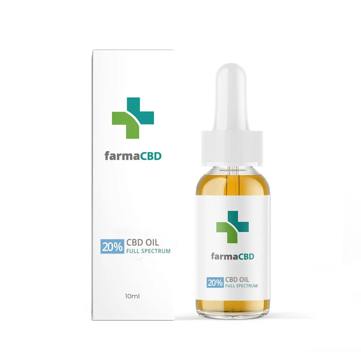 Aceite CBD 20% Farma CBD: frasco con cuentagotas y estuche, espectro amplio y 0% THC