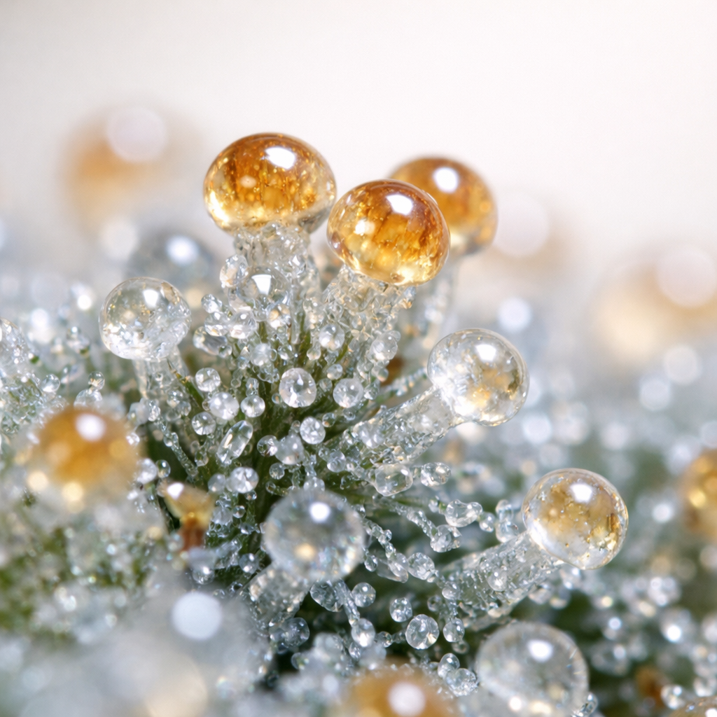 Tricomas de Gelato Cookies en macro extremo